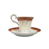 Mid-Century Lusterware Teacup and Saucer Set (U)
