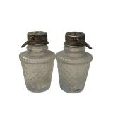 Vintage Pressed Glass Salt & Pepper Shakers (K)