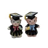 Graduation Cat salt and pepper shakers