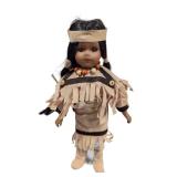 Native American Style Fringed Porcelain Doll (U)