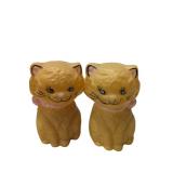 Vintage Yellow Cat Salt & Pepper Shakers (K)