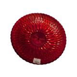 Red Cut Glass Bowl ï¿½ Diamond Pattern ï¿½ Bowring (K)