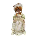 Vanessa Ricardi Porcelain Doll - Green & Gold (U)