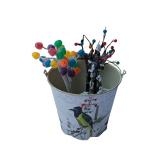 Lemax Holiday Lighted Trees with Tin Bucket (A)