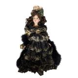 Vanessa Ricardi Porcelain Doll - Black & Gold (U)