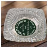 Ashtray Advertising  Glass 'Reynolds Restaurant'