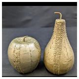 Vintage Apple & Pear Pewter Set