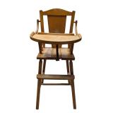 Vintage Harris Wooden High Chair w/ Tray (U)
