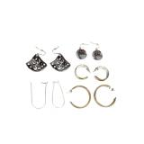 Lot of 5 Pairs of Mixed Metal Earrings (J)