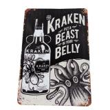 Vintage Kraken RUM SPICED-Metal Tin Sign