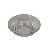 VINTAGE FLORAL ETCHED GLASS BOWL
