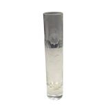 Bud Vase Clear Glass Etched