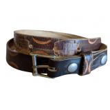 Novelty Leather Belt with Truck Design (C)