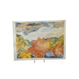 Watercolour of Leaves on the Wind 9' x 12' (P)