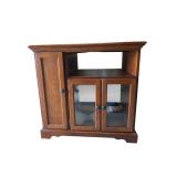 Wooden Media Cabinet/TV Stand with Glass Doors (F)