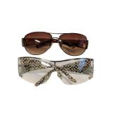 Lot of 2 Marked as Coach & Aviator Style Shades(C)