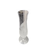 Vintage Vase Clear w Frosted Flower Bottom