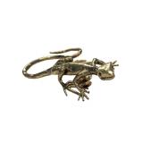 Gold-tone Gecco Brooch
