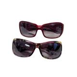 Lot of 2 Sunglasses Red DG Style & Floral (C)