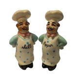 Vintage Chef Salt & Pepper Shakers (K)