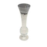 Vintage Etched Glass Flower Vase