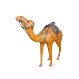 Genuine Leather Standing Camel Sculture