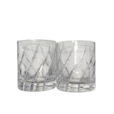 Pair of Cut Crystal Old Fashioned Glasses (K)