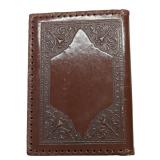 Lion embossed leather book cover