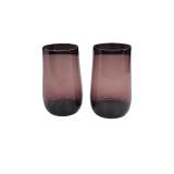 Vintage Set (2) Purple Amethyst Glasses