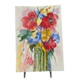 Watercolour Painting of Poppy Vase 4' x 6' (P)
