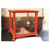An Enclosed Doll House Oriental Motief Furnitures