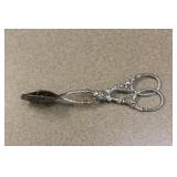 Marked 850 Silver Tong in Sissor Form
