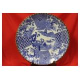 A Japanese Blue and White Porcelain Imari Plate