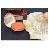 A Vintage Red Ink Paste Ceramic Box