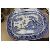 Blue and White ironstone Oriental Platter