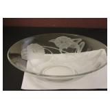 An Acid Etched Glass Bowl