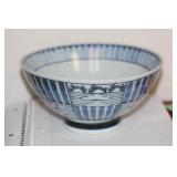 Signed Blue and White Bowl