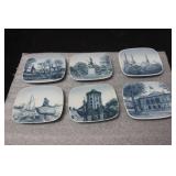 Set of 6 B&G Square Dishes
