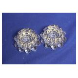 Pair of Glass or Crystal Candle Holders
