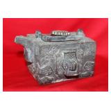 A Chinese Bronze or Metal Teapot