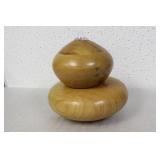 A Wooden Gourd Shape Oil Lamp?