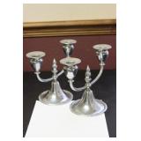 A Pair of Metal Candle Sticks