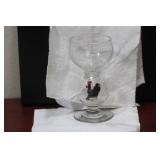 A Bimini Rooster Glass Goblet