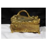 A Gold Gilted Metal Box