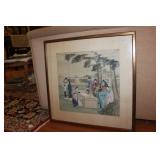 Chinese Framed Watercolor Painting