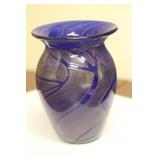 A Signed Iridescent Artglass Vase