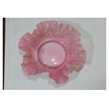 A Pink Glass Hobnail Bowl