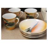 Japanese Nippon 3 Cups and 5 Saucers