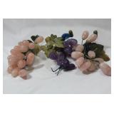 Lot of 3 Stone/Jade/Quartz Fruits