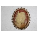Large, Gold Plated Cameo